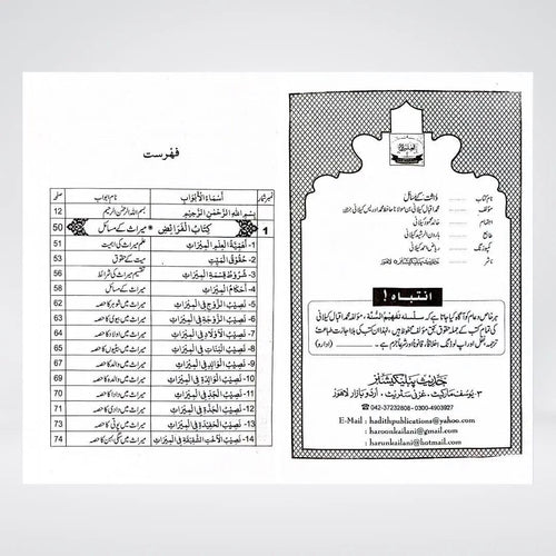 Inside pages of Warasat Kay Masail by Muhammad Iqbal Kelani