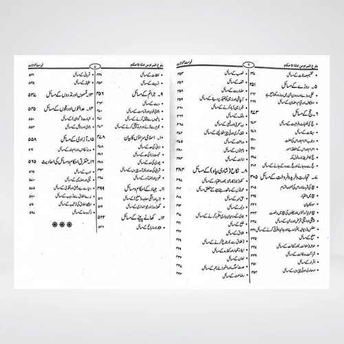 Bulugh al Maram Urdu inside page showing fiqh chapter heading with Arabic Hadith text