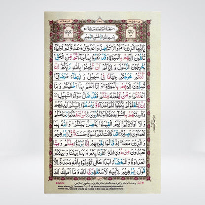 Color Coded 16 Lines Tajveedi Quran (Art Paper) - Maktaba Quddusia 